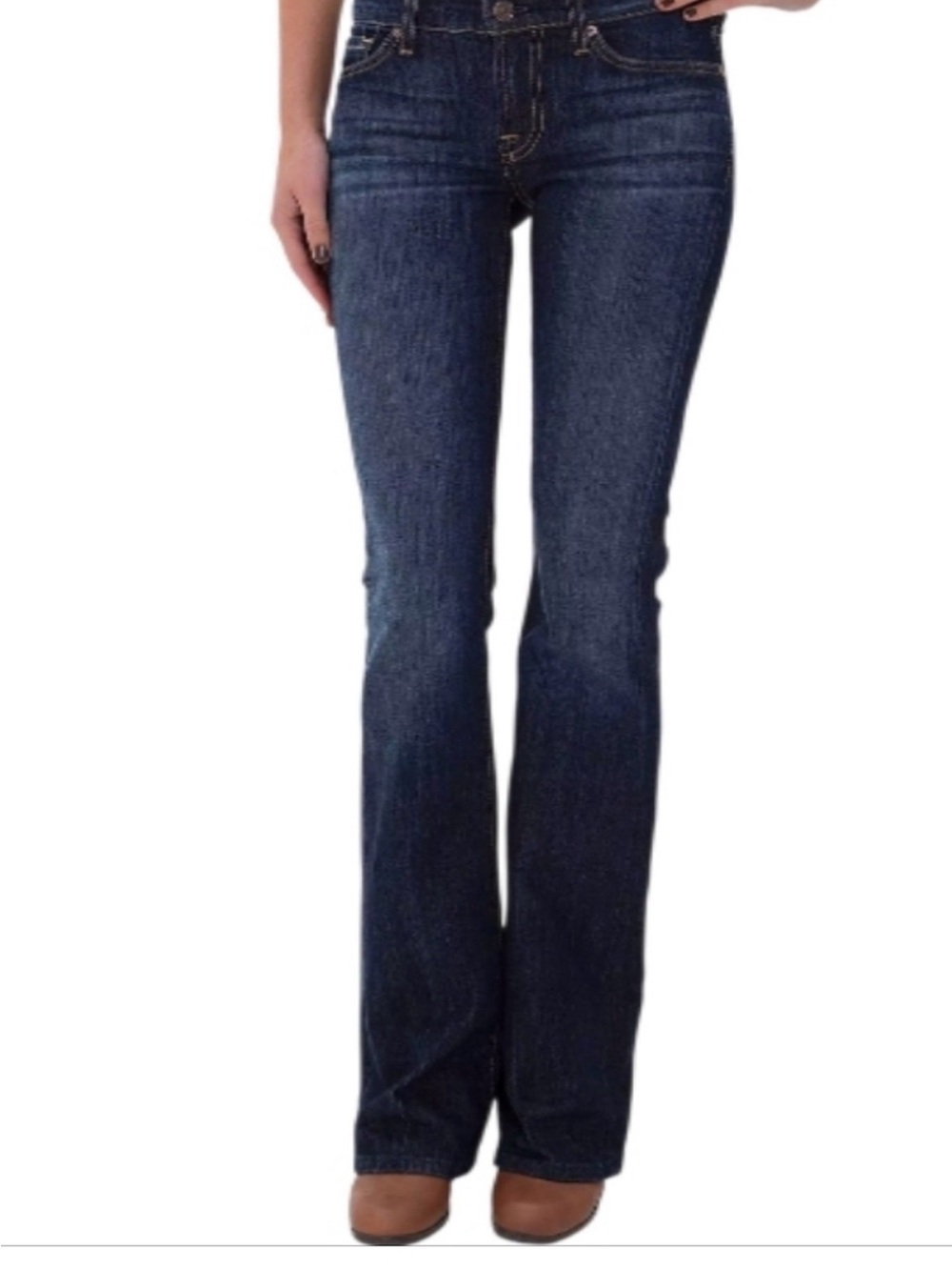 For 7 For All Mankind - Women's Dark Blue Bootcut Denim Jeans - Picture 1 of 6